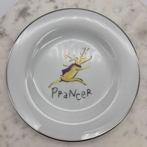 Retired Pottery Barn Reindeer "Prancer" 8 3/8th" Salad Plate